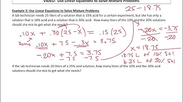 Use Linear Equations to Solve Mixture Problems