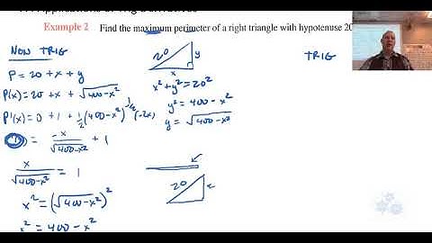 Calculus 30 7.4 Introduction to Applications of Trig Derivatives