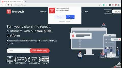 Push Notification Example | Truepush | Free Tool
