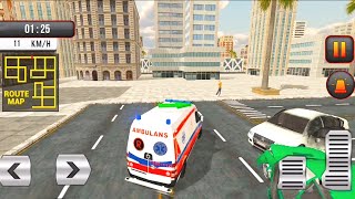 AMBULANCE EMERGENCY Rescue Driving Simulator #3 - CAR DRIVING GAME - Android Gameplay screenshot 1