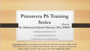 Primavera P6 Training - Part- 4- Define Work Breakdown Structure (WBS)