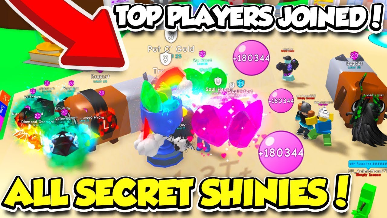 Insane All Secret Shiny Pets And Best Bubble Gum Simulator Players Roblox Youtube - roblox bubble gum simulator best pet