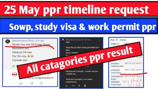 25 May ppr request timeline | Today's ppr request timeline canada | Latest Canada PPR part -1