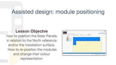 Solarius PV Tutorial - Assisted design: module orientation - ACCA software