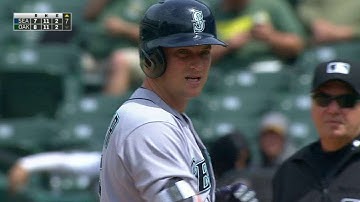 SEA@OAK: Seager lines an RBI single to center field