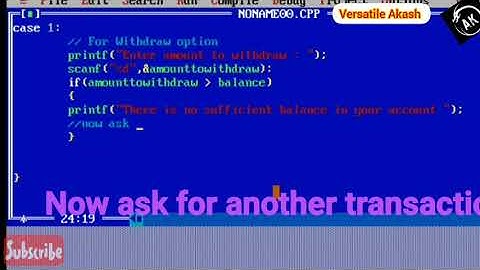 ATM Transaction system in C Programming || Mini Project in C language with source code||#Akash_kumar