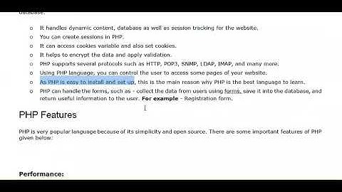 WEbTech Unit 4- Topic 001 Introduction and Features of PHP