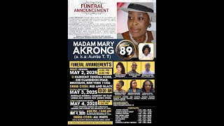 Madam Mary Akrong’s Final Resting Place | Burial Service in Linden, NJ | May 3, 2025