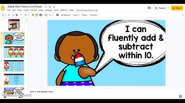 Digital Math Fluency Games DEMO for 2nd Grade