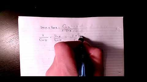 secx+tanx=cosx,1+sinx Verifying Trigonometric Identities, How to Verify Trig Identities