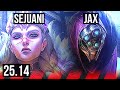 SEJUANI vs JAX (TOP) | Dominating | NA Challenger | 25.14