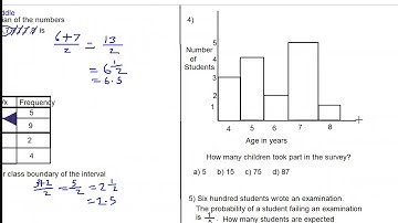 CSEC statistics multiple choice past paper questions part 1