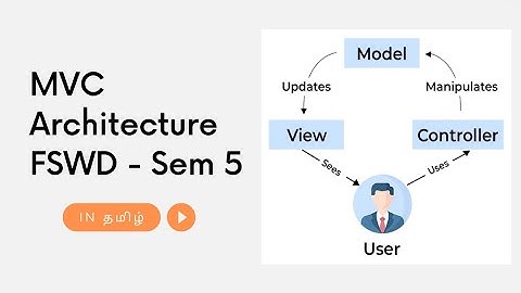 MVC Architecture | In Tamil |  Somecause #mvc #fswd #somecause #oose