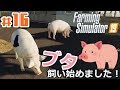 #16【Farming Simulator 19】「いよいよ豚の飼育も開始！可愛い豚たちを一生懸命世話しよう！」