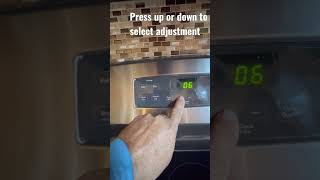 Oven Range GE how to adjust temperature in the oven settings