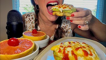 ASMR: eating JUICY Florida Ruby Red Grapefruit & CRUNCHY Avocado Toast!