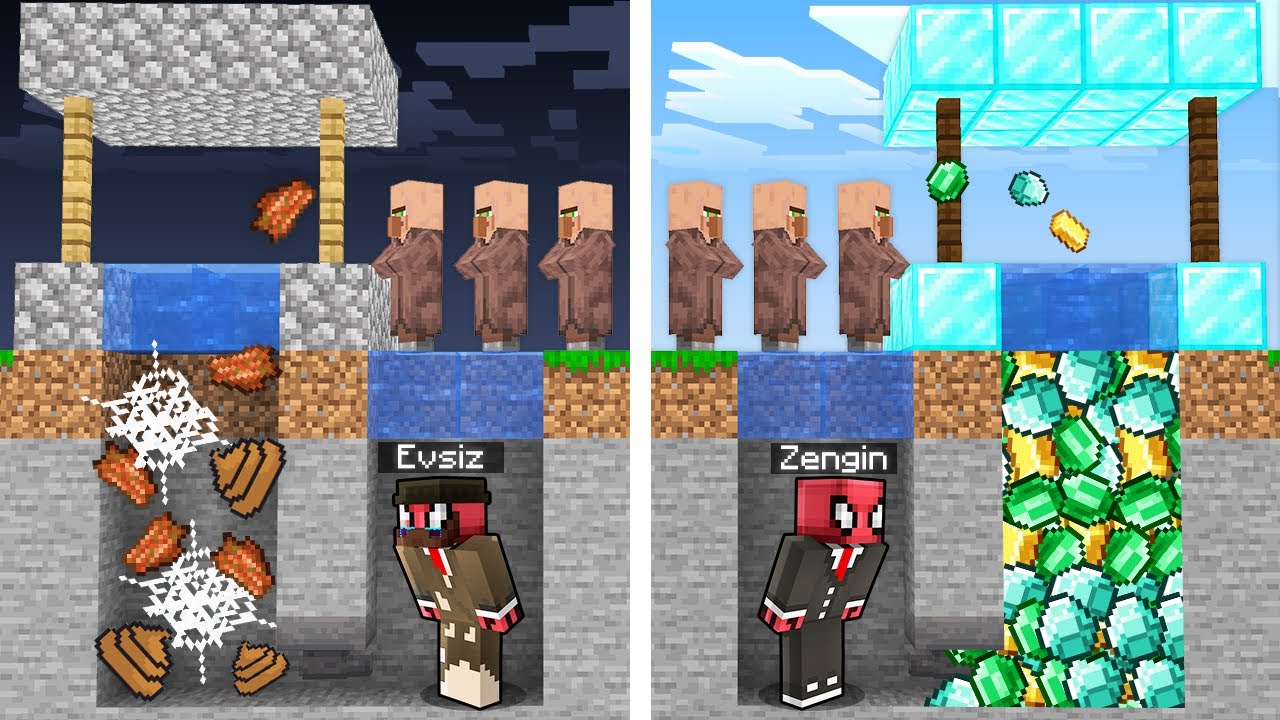 DİLEK KUYUSU İLE KÖYLÜLERİ KANDIRDIM - Minecraft