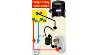 fridge relay connection |compressor relay connection with capacitor |refrigerator connection #shorts