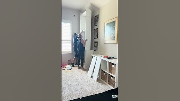 Ikea hack! Starting our Ikea Havsta Built-Ins hack for extra storage in our kids playroom! #ikeahack