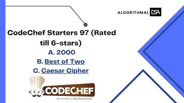 Caesar Cipher | Best of Two | 2000 -  Codechef Starters 97 (Rated)- Solutions