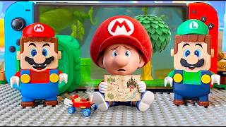 Baby Mario Is Missing! 🚨Lego Mario & Luigi Enter Nintendo After Him! #legomario