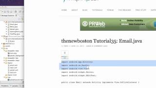Android Application Development Tutorial   36   Setting up An Email Activity