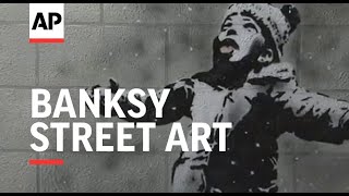 Banksy street art reproduced in exhibition