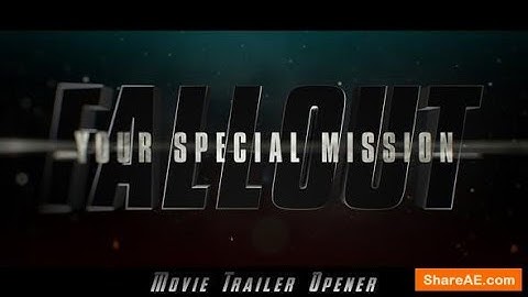 Fallout Epic Trailer Opener - Free Download After Effects Templates. With Download Link