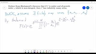 An Application of Hadamard's Theorem