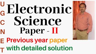 UGC NET Electronic Science paper 2 (2014) previous year paper with solutions