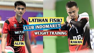 218 Latihan Fisik Club Indomaret‼️ Alfin Daniel, Fahreza Rakha, Kristo, Roby ‼️Weight Training‼️