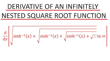 How to take the derivative of an infinitely nested square root function - Calculus