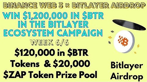 Binance Web 3 Bitlayer Airdrop Week 06 | Win $120,000 In $BTR & $20,000 in $ZAP Token Prize Pool