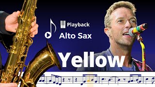 Yellow (ColdPlay) Playback + Partitura [Sax Alto Eb] (Play Along)