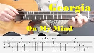 Georgia On My Mind - Fingerstyle guitar with tabs