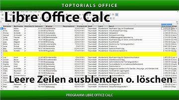 Leere Zeilen ausblenden oder löschen (LibreOffice Calc)
