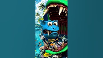 "Scary Cube Monster 😱 | Funny 3D Animation Loop 🎥 | Horror with a Twist #shorts"