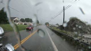 Engine 502 *Ride Along* Barn Struck by Lightning (Screaming Q and Horn!)