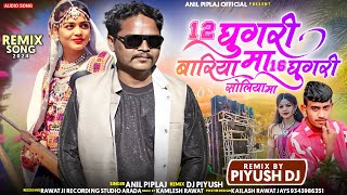 12 घुघरी बारिया मां 16 घुघरी सोलीया मां | Singer - anil piplaj | New aadivasi dj remix song 2024