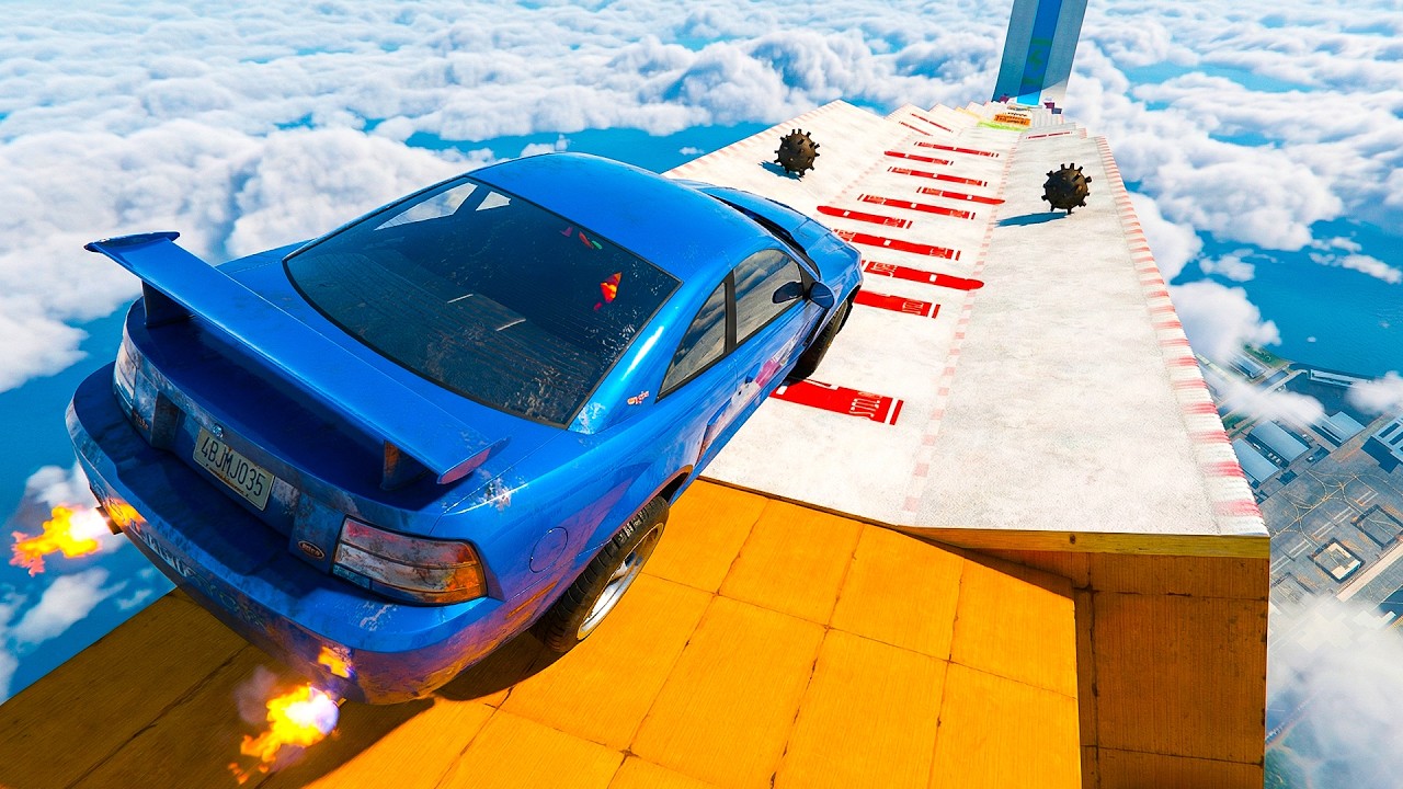 GTA 5 MEGA RAMP No Copyright Gameplay for TIKTOK & YOUTUBE 4K 60fps | 1112