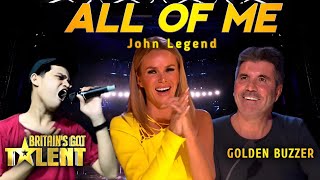 This Man's Super Beautiful Voice | Cover Song All Of Me - John Legend | GOLDEN BUZZER BGT 2023
