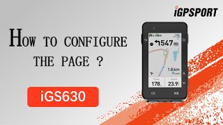 iGS630｜How to configure the page