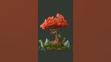 Drawing a Tree in Medibang Paint #painting #digitalart
