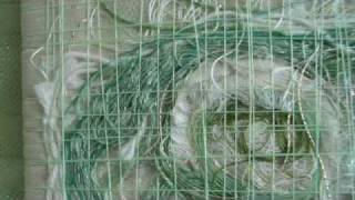 SEA FOAM with TULLE-Fiber Art Artist Designer Weaver