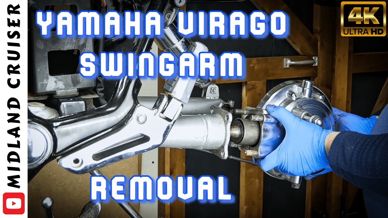 YAMAHA VIRAGO 1100 | HOW TO REMOVE SWINGARM AND BEARINGS TUTORIAL | 4K | Powder coating preparation