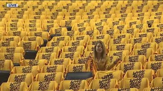 Chase Center a sea of Warriors T-shirts