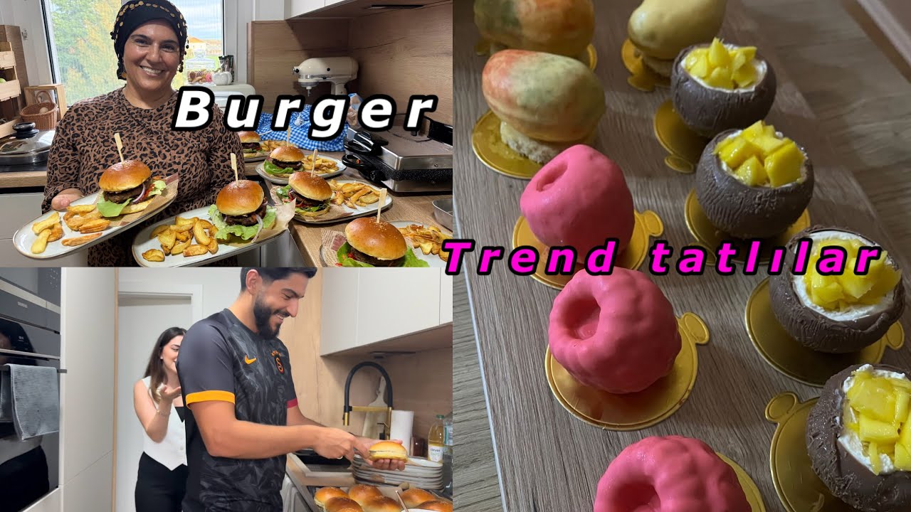Çocuklarıma özel hamburger ve moda olan tatlılar iki gönümü aldı bir daha asla😂