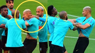 Richarlison And Vinicius Jr Funny Fight In Brazil Training