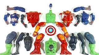 Assembling Marvel's Spider-Man vs Hulk Smash , Captain America Vs Hulk Buster Action Figures Toys