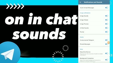 How To Turn On In chat Sounds On Telegram App
